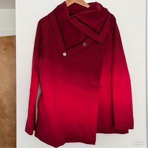 Lululemon athletica savasana wrap, red ombre